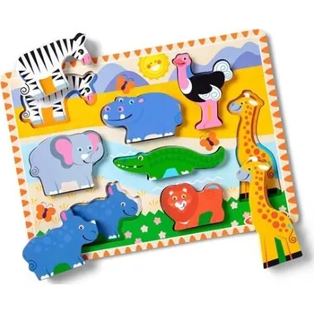 Společenská hra Melissa & Doug Dřevěné Puzzle - ZOO
