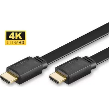 Video kabel MicroConnect Propojovací FLAT kabel HDMI 1.4 (M) - HDMI 1.4 (M) 3m černá (HDM19193V1.4FLAT)