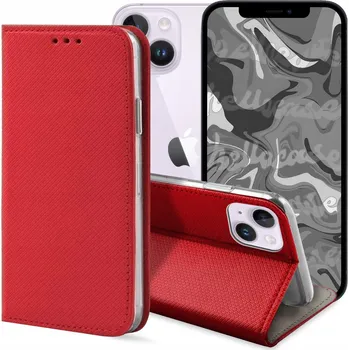 Pouzdro na mobilní telefon Flipové pouzdro Hello Case pro Apple iPhone 14, červené