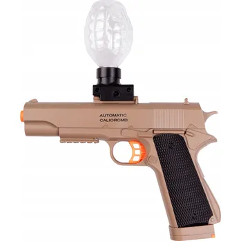 Dětská zbraň Elektrická pistole na gelové kuličky, Colt pískový s zásobníkem