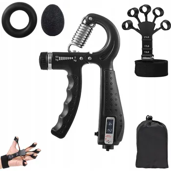 Nastavitelný posilovač prstů a zápěstí s odporem 5-60 kg, protiskluzové rukojeti, silný