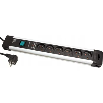 Elektrická zásuvka BACHMANN CONNECTUS 6x zásuvková lišta s vypínačem, 2m kabel