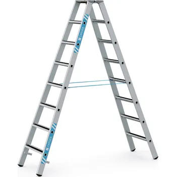 Žebřík ZARGES R13 step B stojací žebřík, eloxovaný, Pracovní výška: 2,55 m