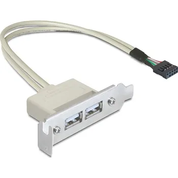 Základní deska Delock Slot bracket USB 2.0 low profile 2 port