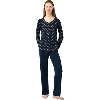 Dámská móda Dámské pyžamo Vamp se zlatým potiskem 21011 velikost XL