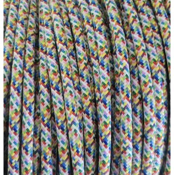 elektrický kabel Dekorativní kabel v opletu 2x0,75 barevný MIX 1m