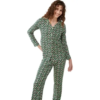Dámská móda Dámské pyžamo Vamp s knoflíky a potiskem 21322 velikost M