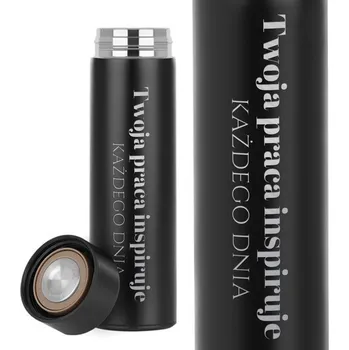 Termoska TERMOSKA S DISPLEJEM A GRAVÍROVÁNÍM Černý TVOJE PRÁCE INSPIRUJE Pro Učitele