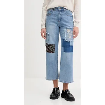 Dámské džíny Džíny Desigual PATCHE dámské, high waist, 25WWDD20 modrá 55J, vel. 38