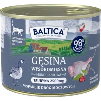 Krmivo pro kočku Baltica monoproteinové mokré krmivo pro kočky dospělé husa 185g