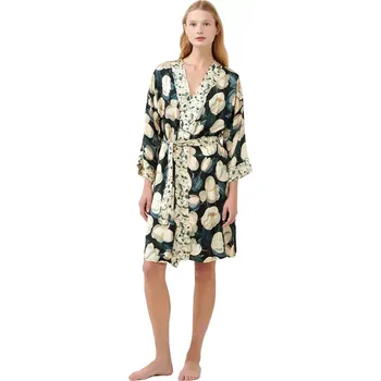 Dámská móda Dámský saténový župan Vamp Magnolia 21106 velikost L