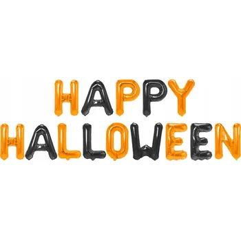 Balónek Fóliový balónek NÁPIS HAPPY HALLOWEEN 14 ks