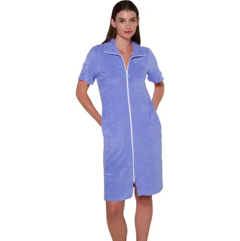 Dámské šaty Jednoduché froté šaty Vamp s krátkými rukávy 20557 velikost S