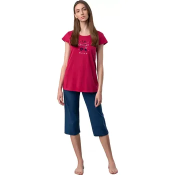 Dámská móda Dámské pyžamo Vamp 70003 red rose velikost M