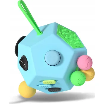 12stranná Fidget kostka ulevuje od stresu a úzkosti pro děti i dospělé - Blue Sky