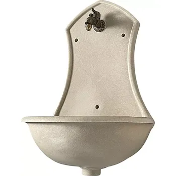 Umyvadlo ROTO SET Zahradní Umyvadlo SATURN s kohoutkem DRAK a výpustí, písková, VÝHODNÁ CENA