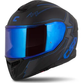 Helma na motorku Přilba integral gt 2.1 flash, cassida (černá matná/metalická modrá/tmavě šedá, vel. m) plexi s přípravou pro pinlock
