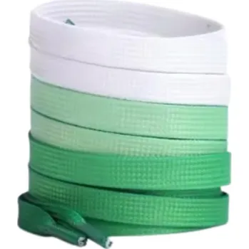 Tkaničky do bot Široké tkaničky do bot, jeden pár - Zelené ombré, 120 cm