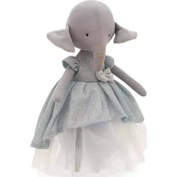 Panenka Slonička Alička ve světle modrých šatech od firmy ORANGE TOYS (Ali the Elephant, Light Blue Dress - 29 cm )