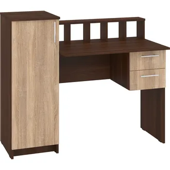 Psací stůl Psací stůl PRAGA Barva: ořech - tmavý + dub sonoma
