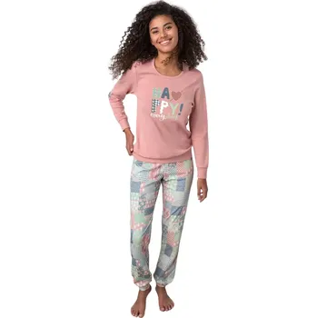 Dámské pyžamo Vamp dvoudílné pyžamo pro ženy Gil 17524 pink tan velikost XL