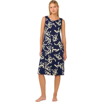 Dámská noční košile Letní noční košile bez rukávů s potiskem Vamp 22045 blue cavern velikost XL