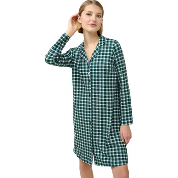 Dámská noční košile Dámská bavlněná noční košile s knoflíkovou légou Vamp 23242 green garden velikost M