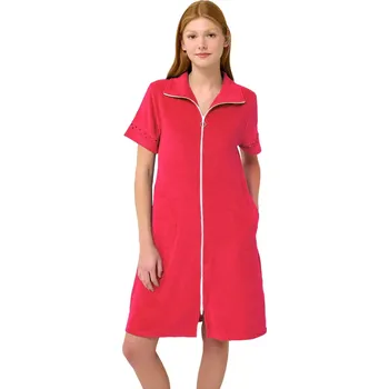 Dámský župan Plážové šaty Frottee se zipem Vamp 22580 fragola velikost 4XL