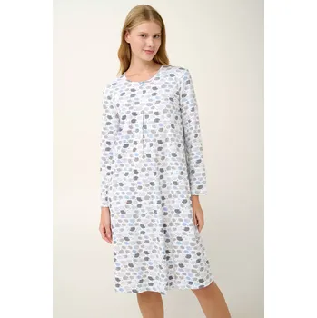 Dámská noční košile Vamp - Bavlněná noční košile se záhyby velikost S