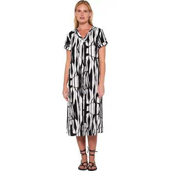 Dámská móda Elegantní letní šaty s krátkými rukávy 20442 velikost S