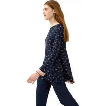 Dámské pyžamo Dámské pyžamo z mikromodalu s romantickými detaily Vamp 23053 blue blazer velikost XL