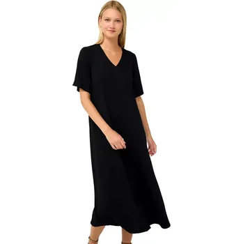 Dámské šaty Jednoduché letní šaty s výstřihem do V Vamp 22511 black velikost XXL