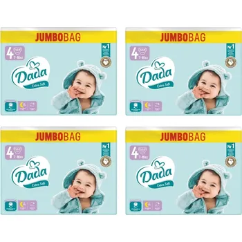 jednorázová plena 4x Dada JUMBOBAG extra soft 4 MAXI, 7-16kg, 102ks