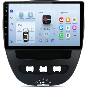 Autorádio Ossuret Autorádio Peugeot 107 od 2005, CarPlay, Android, GPS, WiFi, DSP, DAB+, RDS