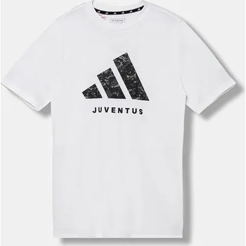 Dětské bavlněné tričko adidas Performance JUVENTUS bílá barva, s potiskem, IT3849 00X, vel. 176