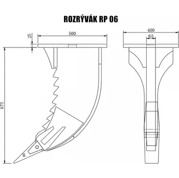 Stavební technika Rozrývací hák / ripper pro bagry 12–16T (RP06)