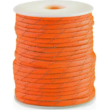 Příze Padáková šňůra Ø4 mm s reflexní nití Varianta: 5 oranžová reflexní, Balení: 25 m