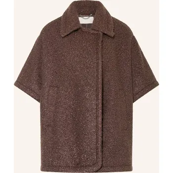 Dámský kabát Milano Italy Dámská Pelerína Z Buklé, hnědá, 36