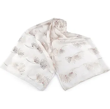 Deštník Šátek / šála se zlatým potiskem 70x180 cm krémová nejsvět. 1 ks