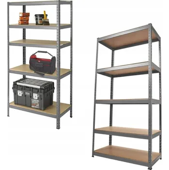 Dílenský regál Kovový skladový regál Hard Head 180 x 90 x 45 cm, max. nosnost 2665 kg na polici