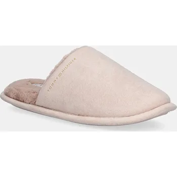 Dámské pantofle Pantofle Tommy Hilfiger TH SOFT HOUSE SHOE béžová barva, FW0FW08853 02X, EUR 35/36