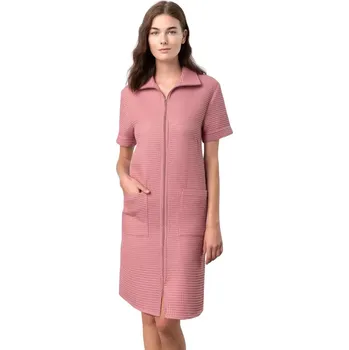 Dámský župan Bavlněný dámský župan Vamp 18093 růžový velikost S