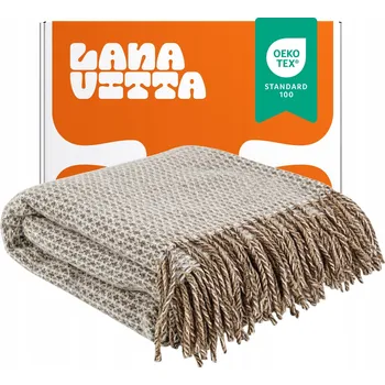 Prostěradlo Deka Lanavitta vlněná 170 cm x 210 cm béžová