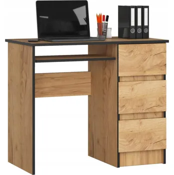 Psací stůl Obdélníkový psací stůl Akord 90 x 50 x 77 cm dub craft