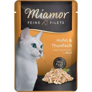 Krmivo pro kočku Schmusy Miamor Feine Filets Pouch Huhn & Thun 100g