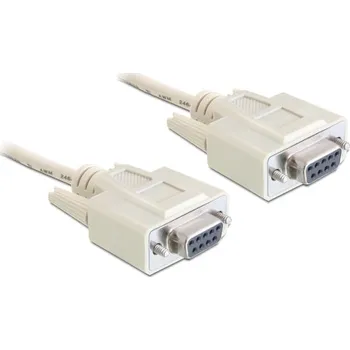 Kabel do PC Delock sériový kabel Null modem 9 pin samice/samice 5 m