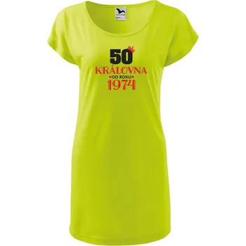 DOBRÝ TRIKO Dámské tričko/šaty Královna od roku Velikost: 2XL, Barva: Limetková