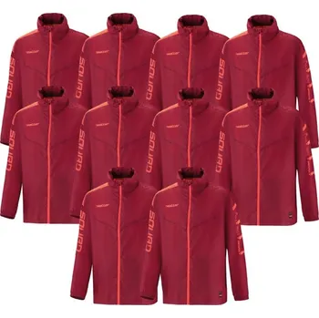 Saller SQUAD50 10 x Nepromokavá bunda BARVA: 176 tmavě červená-černá-neon oranžová, Velikost: XXXL Ochrana a styl pro každé počasí