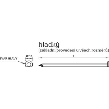 Hřebík KMR-BEA Hřebíky D34 papírová páska - úhel 34 st. pro hřebíkovačku 3533 Varianta: D34 2,9x50 H BK