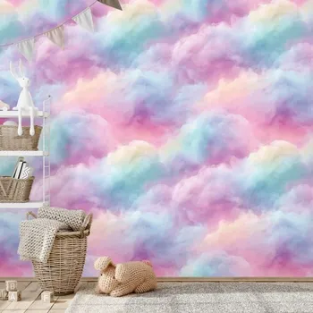 Tapeta Dovido Samolepící tapeta pastelové duhové oblaky